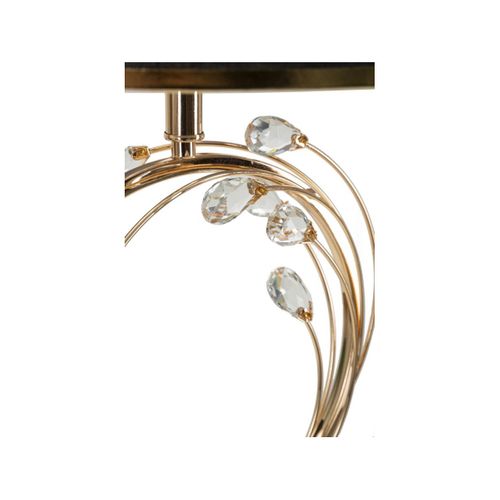 Lampadaire Design En Métal "bruxelles" 160cm Doré