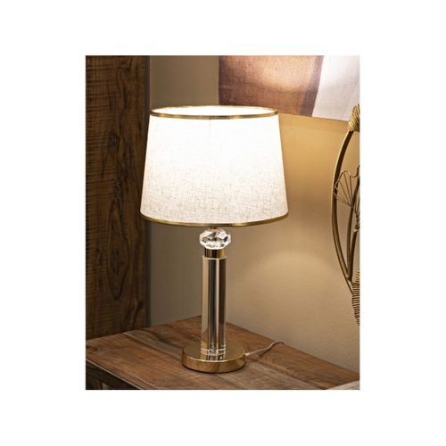 Lampe à Poser Design En Verre "praga" 52cm Or