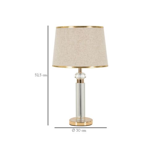 Lampe à Poser Design En Verre "praga" 52cm Or