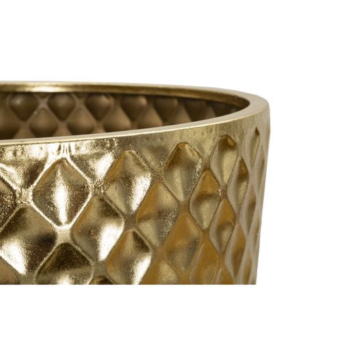 Lot De 3 Vases En Métal "glotty" 110cm Doré