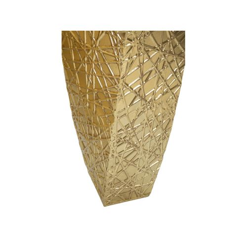 Lot De 2 Vases En Métal "squer" 90cm Doré