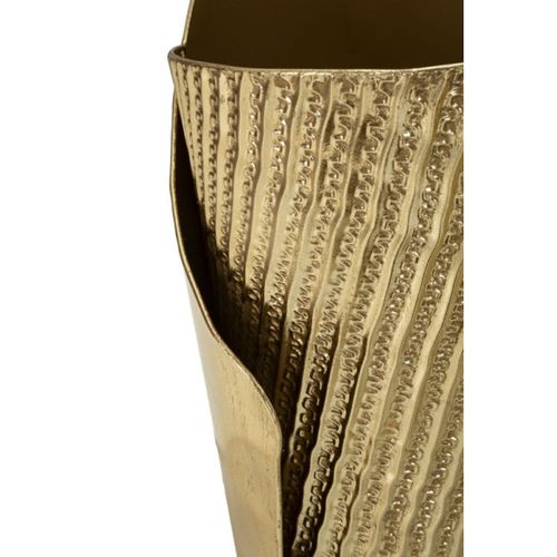 Lot De 3 Vases En Métal "flosty" 75cm Doré