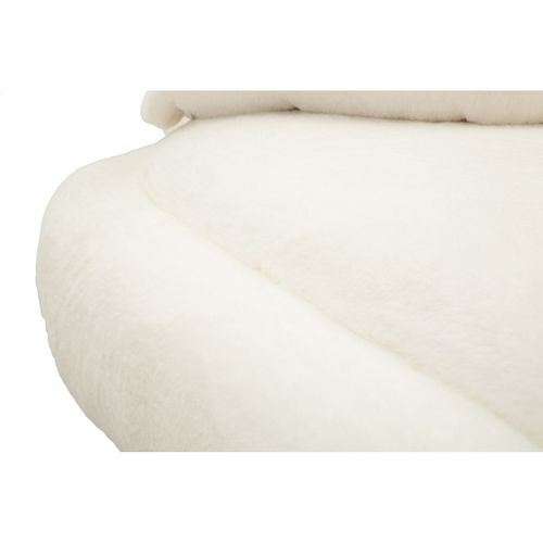 Canapé 2 Places Imitation Fourrure "soffy+" 133cm Blanc et Doré