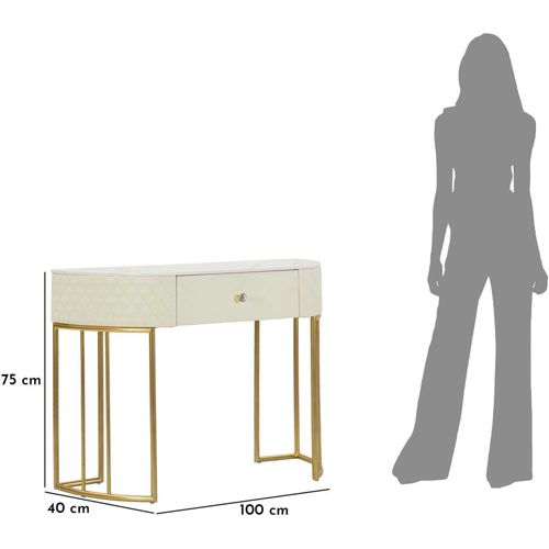 Console Effet Matelassé Sharon 100 X 40 X 75 Cm