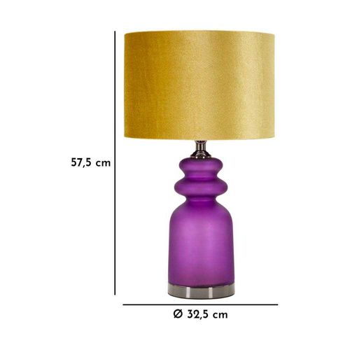 Lampe à Poser En Verre Et Métal Milva 32.5 X 57.5 Cm