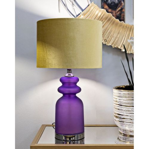 Lampe à Poser En Verre Et Métal Milva 32.5 X 57.5 Cm