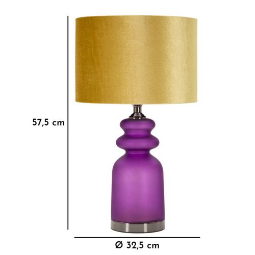 Lampe à Poser En Verre Et Métal Milva 32.5 X 57.5 Cm