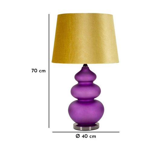 Lampe à Poser En Verre Et Métal Milva 40 X 70 Cm