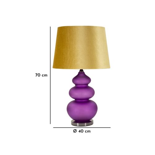 Lampe à Poser En Verre Et Métal Milva 40 X 70 Cm