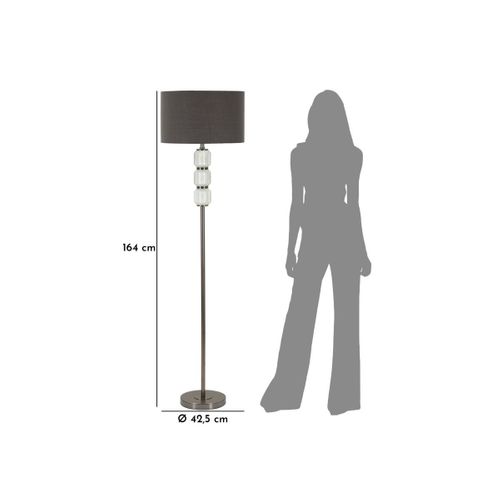 Lampadaire En Métal "bright One" 163cm Blanc et Gris