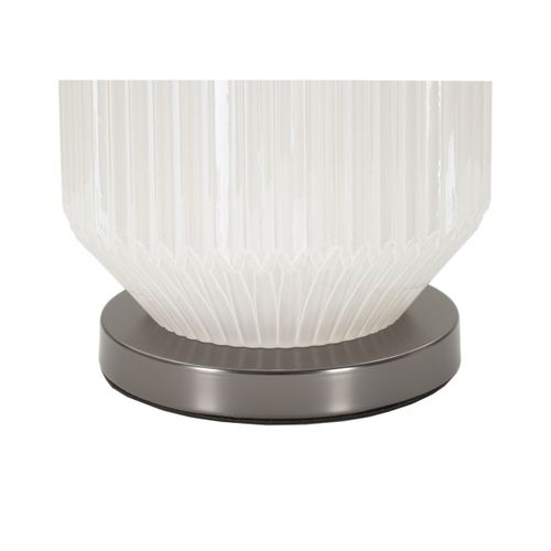 Lampe à Poser En Verre "brighty" 65cm Blanc et Gris