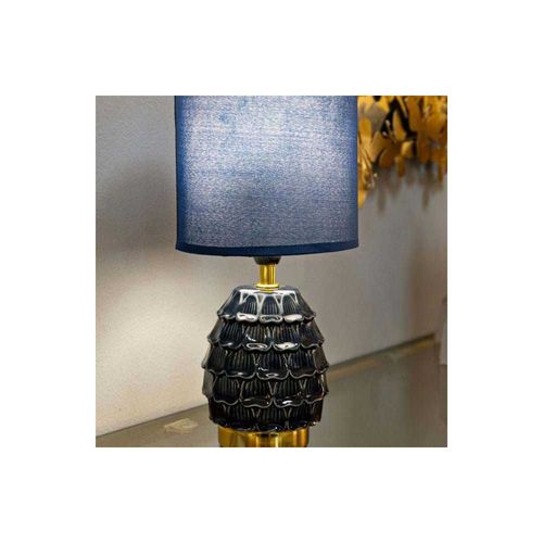 Lampe à Poser En Céramique Et Métal Pigny 15 X 30.5 Cm Bleu