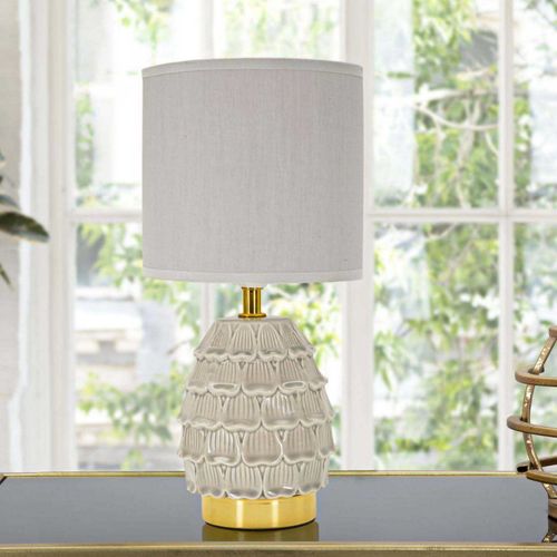 Lampe à Poser En Céramique Et Métal Pigny 15 X 30.5 Cm Crème