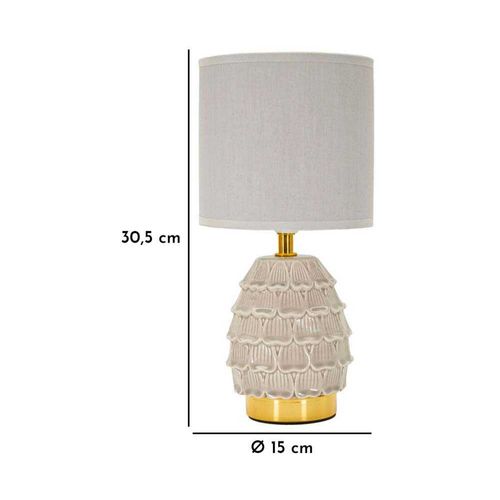 Lampe à Poser En Céramique Et Métal Pigny 15 X 30.5 Cm Crème