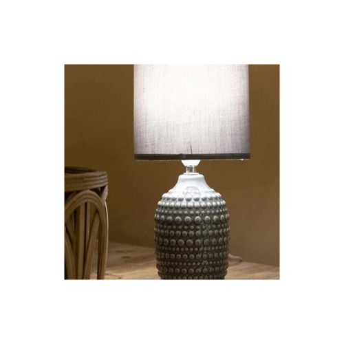Lampe à Poser En Céramique Points 15 X 30.5 Cm Gris