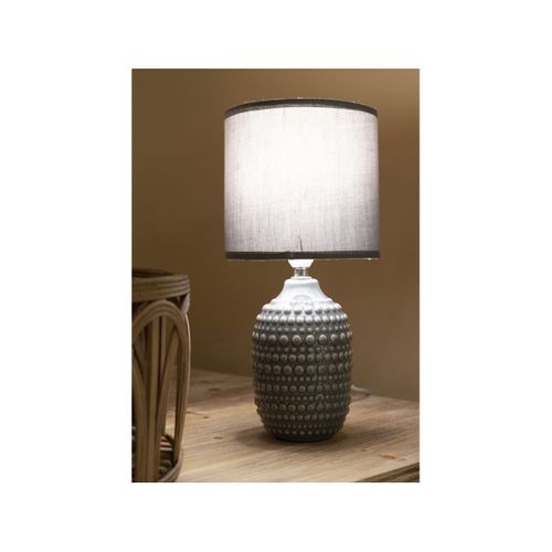 Lampe à Poser En Céramique Points 15 X 30.5 Cm Gris