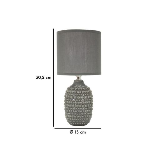 Lampe à Poser En Céramique Points 15 X 30.5 Cm Gris