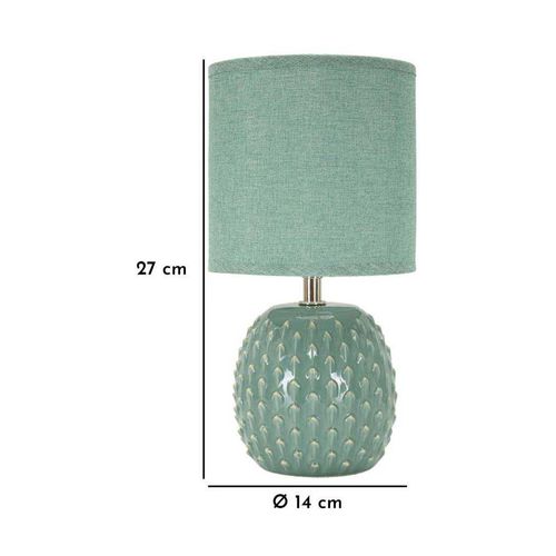 Lampe à Poser En Céramique Pontus 14 X 27 Cm Bleu Clair