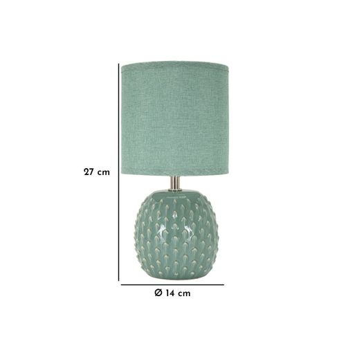 Lampe à Poser En Céramique Pontus 14 X 27 Cm Bleu Clair