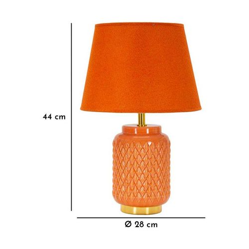 Lampe à Poser En Céramique Square 28 X 44 Cm Orange