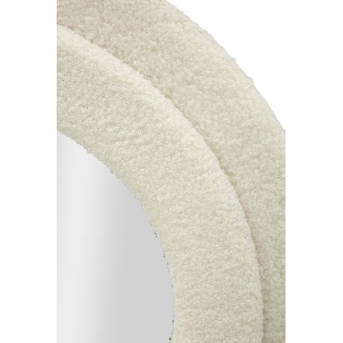 Miroir Mural En Tissu Bouclé "teddy" 160cm Crème