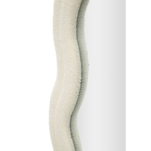 Miroir Mural En Tissu Bouclé "teddy" 160cm Crème