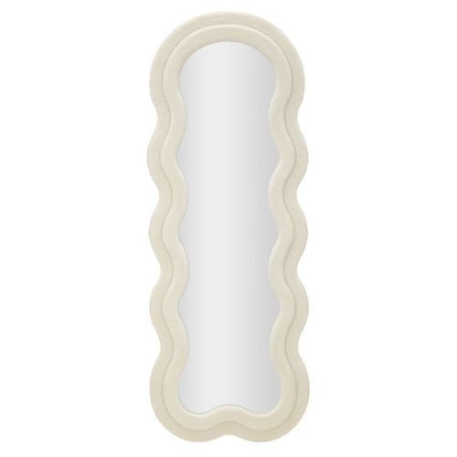 Miroir Mural En Tissu Bouclé "teddy" 160cm Crème