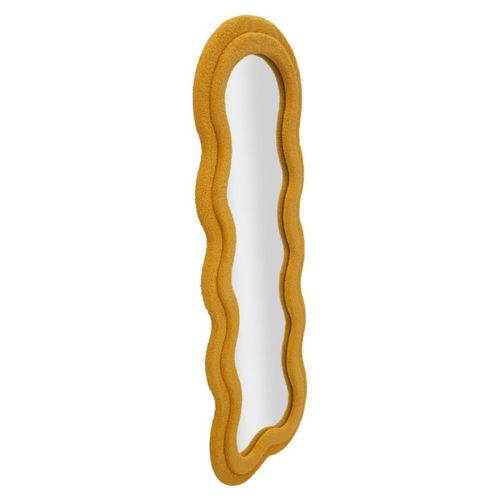 Miroir Mural En Tissu Bouclé "teddy" 160cm Moutarde
