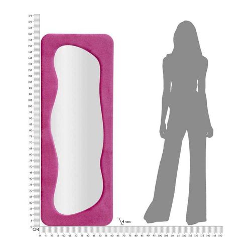 Miroir En Verre Et Tissu Theodor 60 X 4 X 160 Cm Fuschia