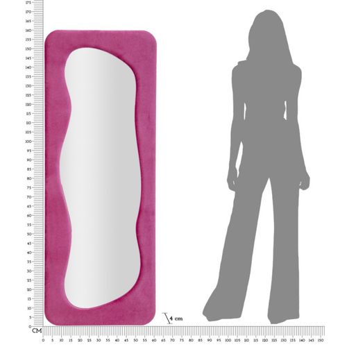 Miroir En Verre Et Tissu Theodor 60 X 4 X 160 Cm Fuschia