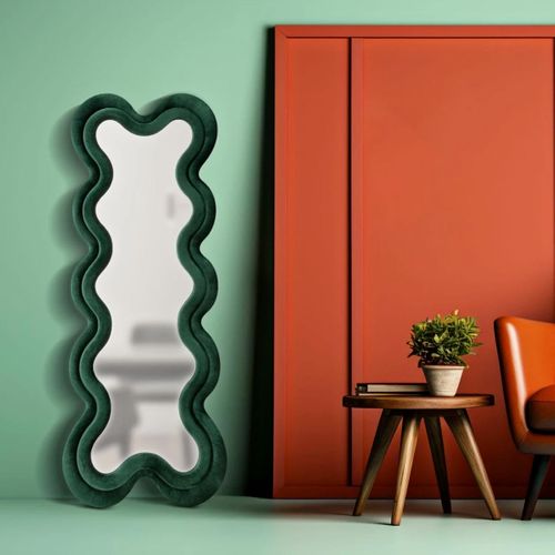 Miroir Mural En Velours "monica" 160cm Vert