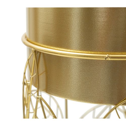 Lot De 2 Cache-pots Sur Pied "livi" 43cm Doré