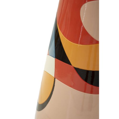 Vase Haut En Résine "rubic" 92cm Multicolore