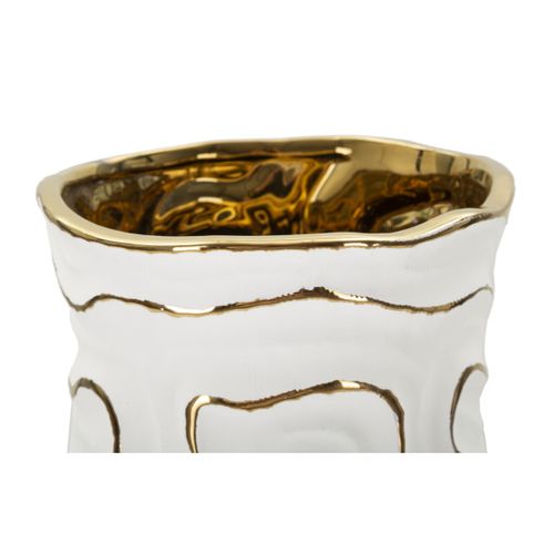 Vase Design En Céramique "adore" 32cm Blanc