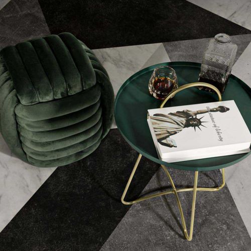 Bout De Canapé En Métal Grent 45 X 59 Cm