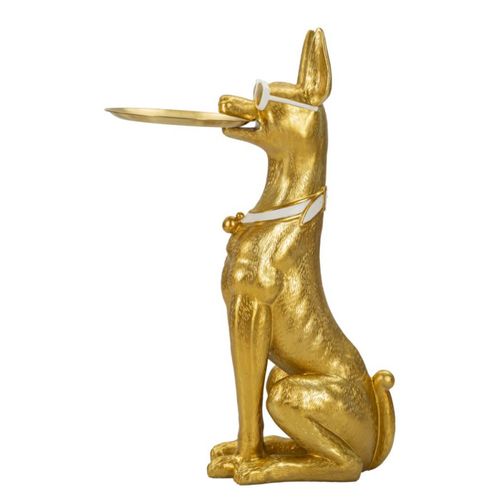 Vide-poche Statue Chien "muscle" 91cm Doré