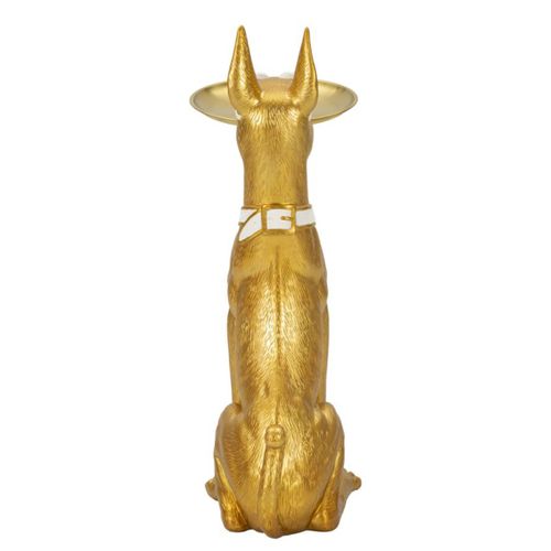 Vide-poche Statue Chien "muscle" 74cm Doré