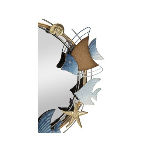 Miroir Mural Déco "marine" 68cm Multicolore