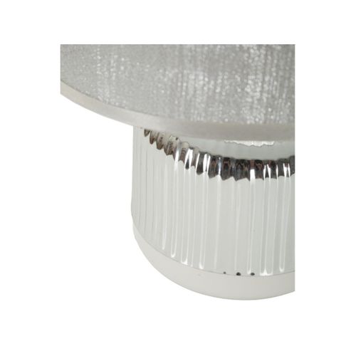 Lampe à Poser En Céramique "lucina" 29cm Argent et Blanc