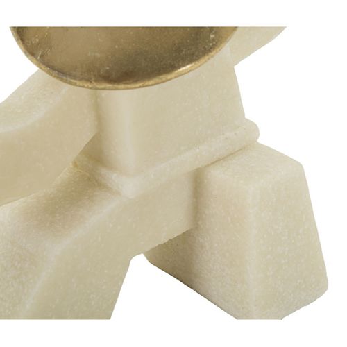 Statuette Déco Samouraï "oda" 18cm Blanc et Or