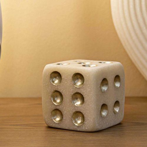 Dé Décoratif En Polyérésine Quarzy 8 Cm