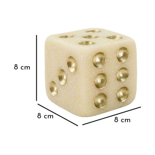Dé Décoratif En Polyérésine Quarzy 8 Cm