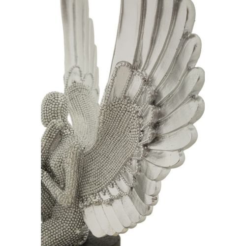 Statuette Déco Ailes "sparky" 34cm Argent