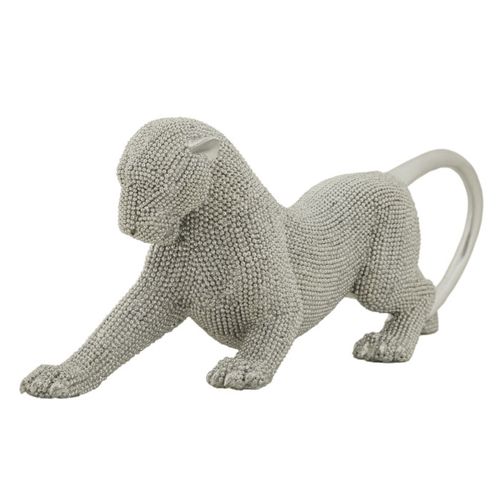 Statuette Déco Panthère "sparky" 32cm Argent
