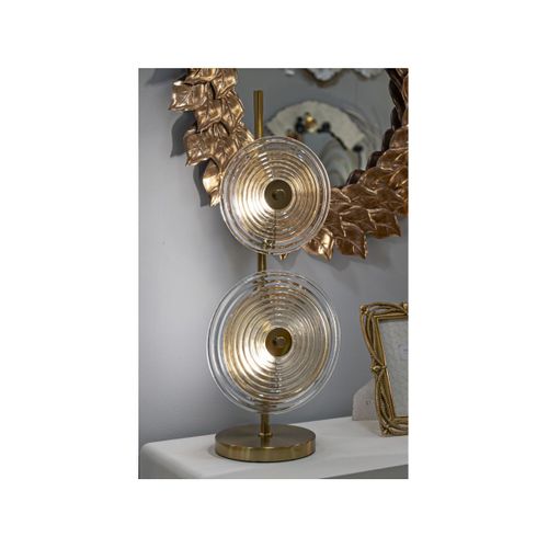 Lampe à Poser Design En Verre "venice" 63cm Or