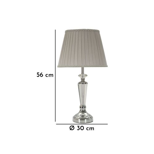 Lampe à Poser En Métal "tolly" 56cm Argent