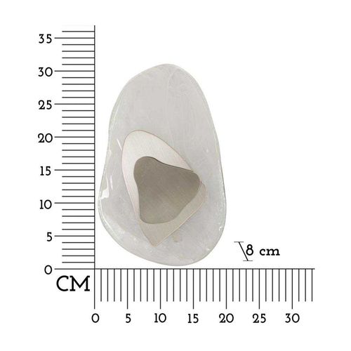 Applique Murale En Verre Ocean 21 X 8 X 31 Cm Argent Et Blanc