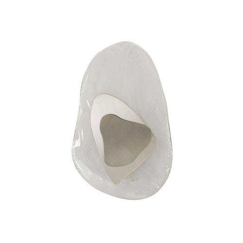 Applique Murale En Verre Ocean 21 X 8 X 31 Cm Argent Et Blanc