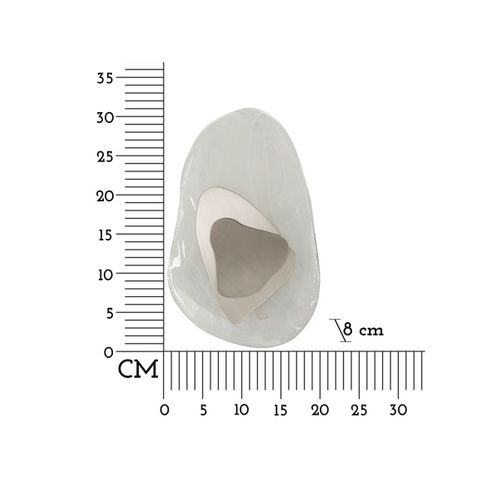 Applique Murale En Verre Ocean 21 X 8 X 31 Cm Argent Et Blanc