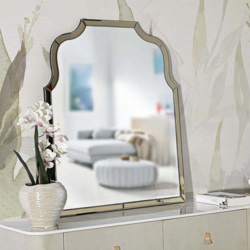 Miroir En Mdf Ankara 85 X 1 X 100 Cm Doré